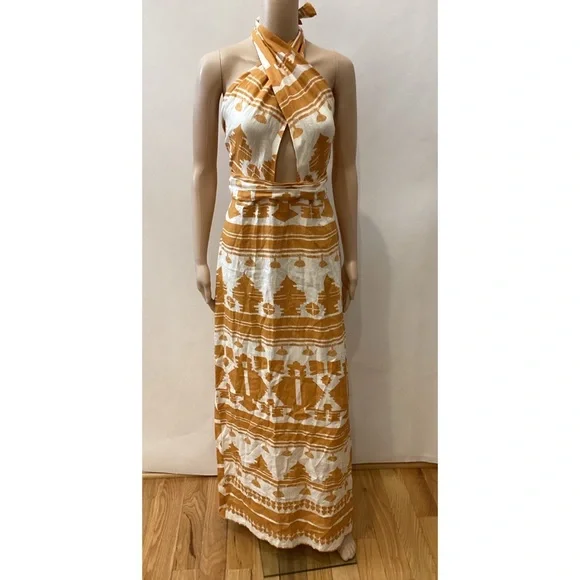 JOHANNA ORTIZ PRINTED LINEN MAXI DRESS - Picture 3 of 7